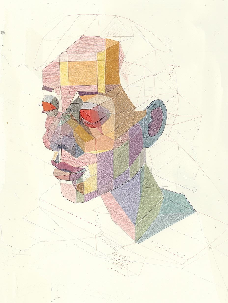 Geometric Prism Portrait Studies - Image 1