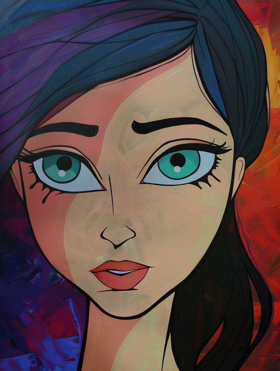 Noir Glamour Comic Portrait - Image 3