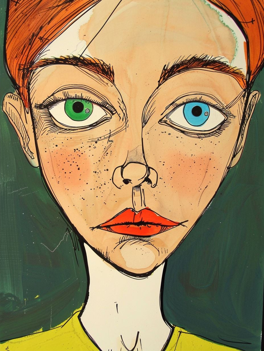 Whimsical Modernist Portrait Studies - Image 2