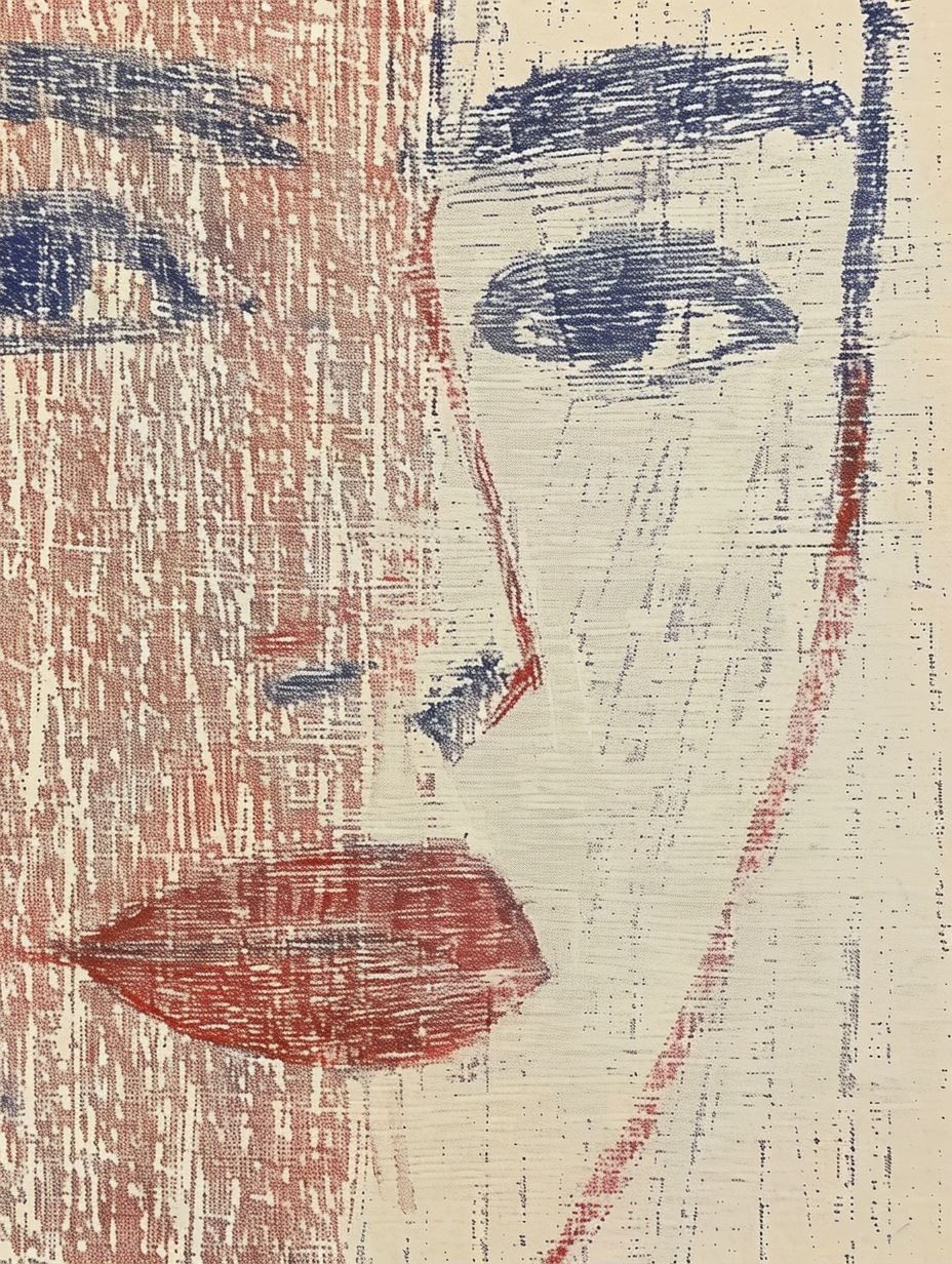 Fragmented Gazes in Pastel - Image 2
