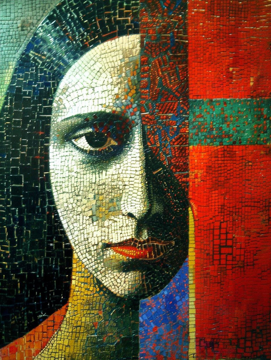 Fragmented Mosaic Portrait Study - Image 4