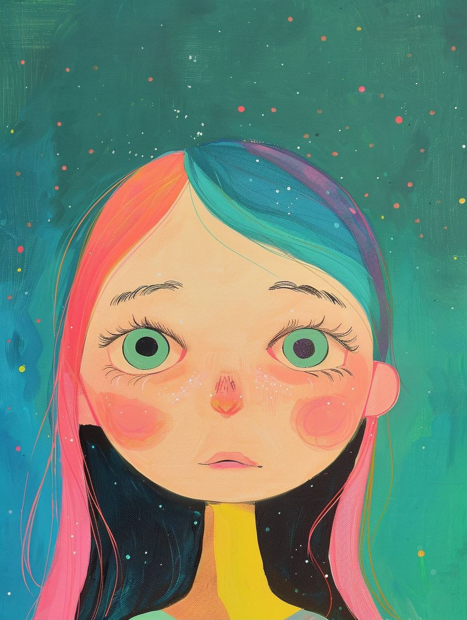Melancholic Pastel Portrait Study - Image 1