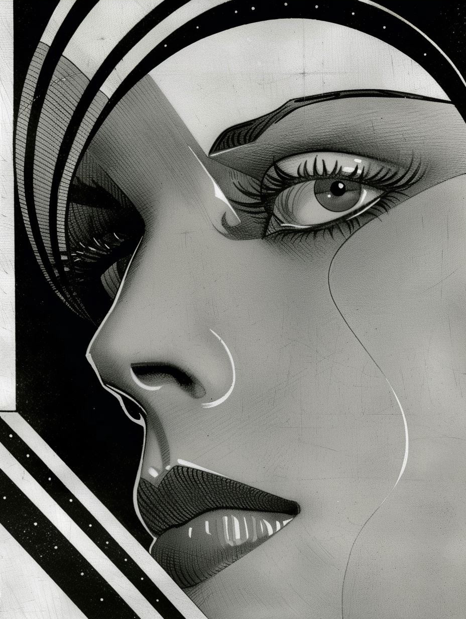 Vintage Art Deco Portraiture Study - Image 3
