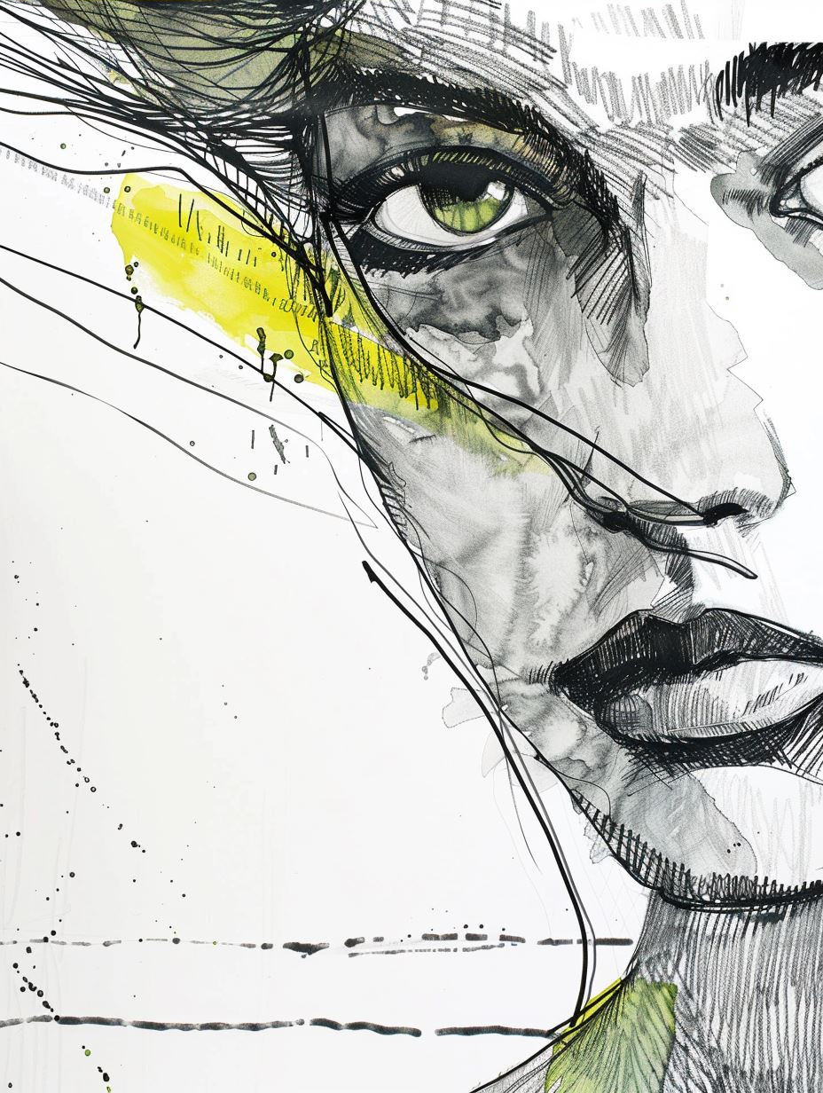 Fragmented Urban Portrait Sketch - Image 4