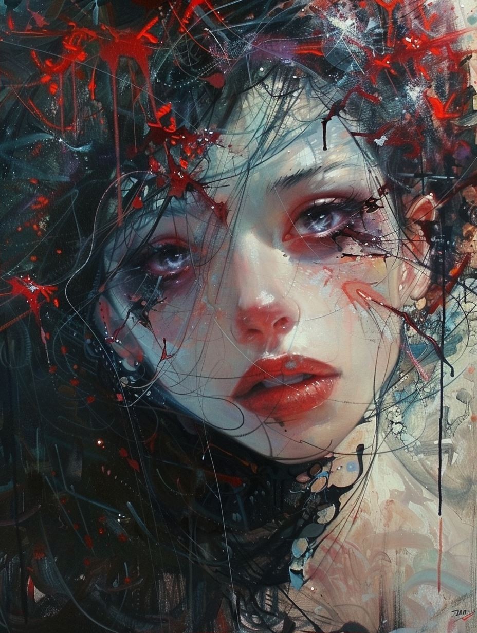 Crimson Chaos Portrait 2 - Image 2