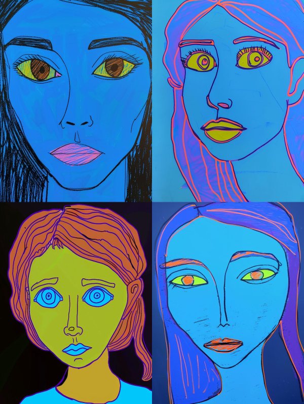 Surreal Neon Portrait Study
