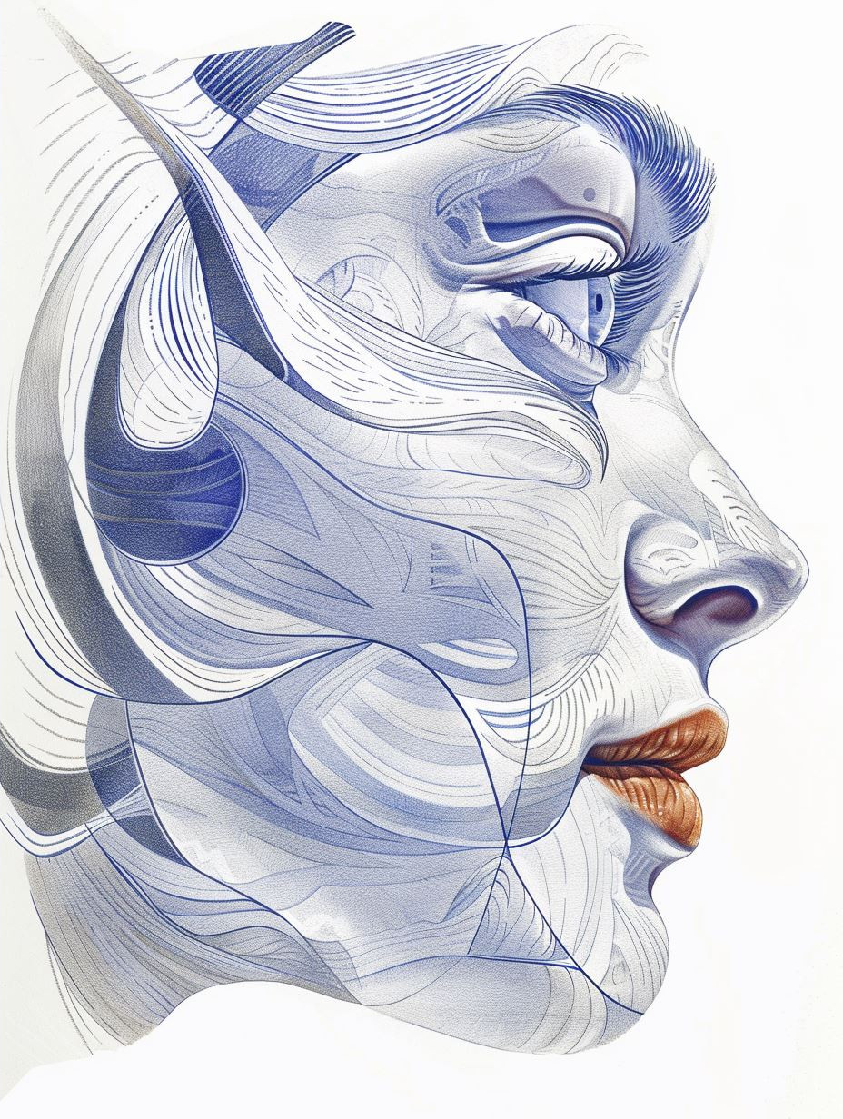 Ethereal Blue Fluid Portraits - Image 2