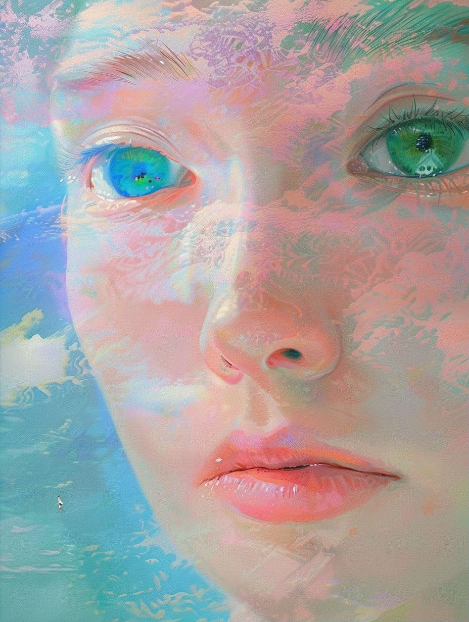 Celestial Dreamscape Portrait Fusion
