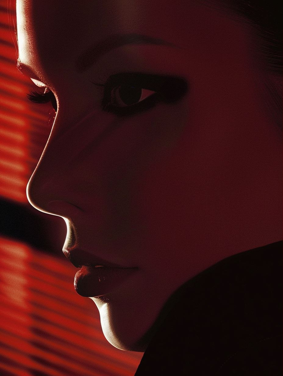 Crimson Shadows Cinematic Portraits - Image 1