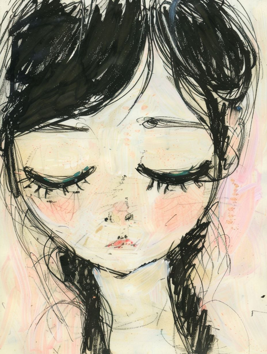Melancholic Anime Sketch Portraits - Image 2