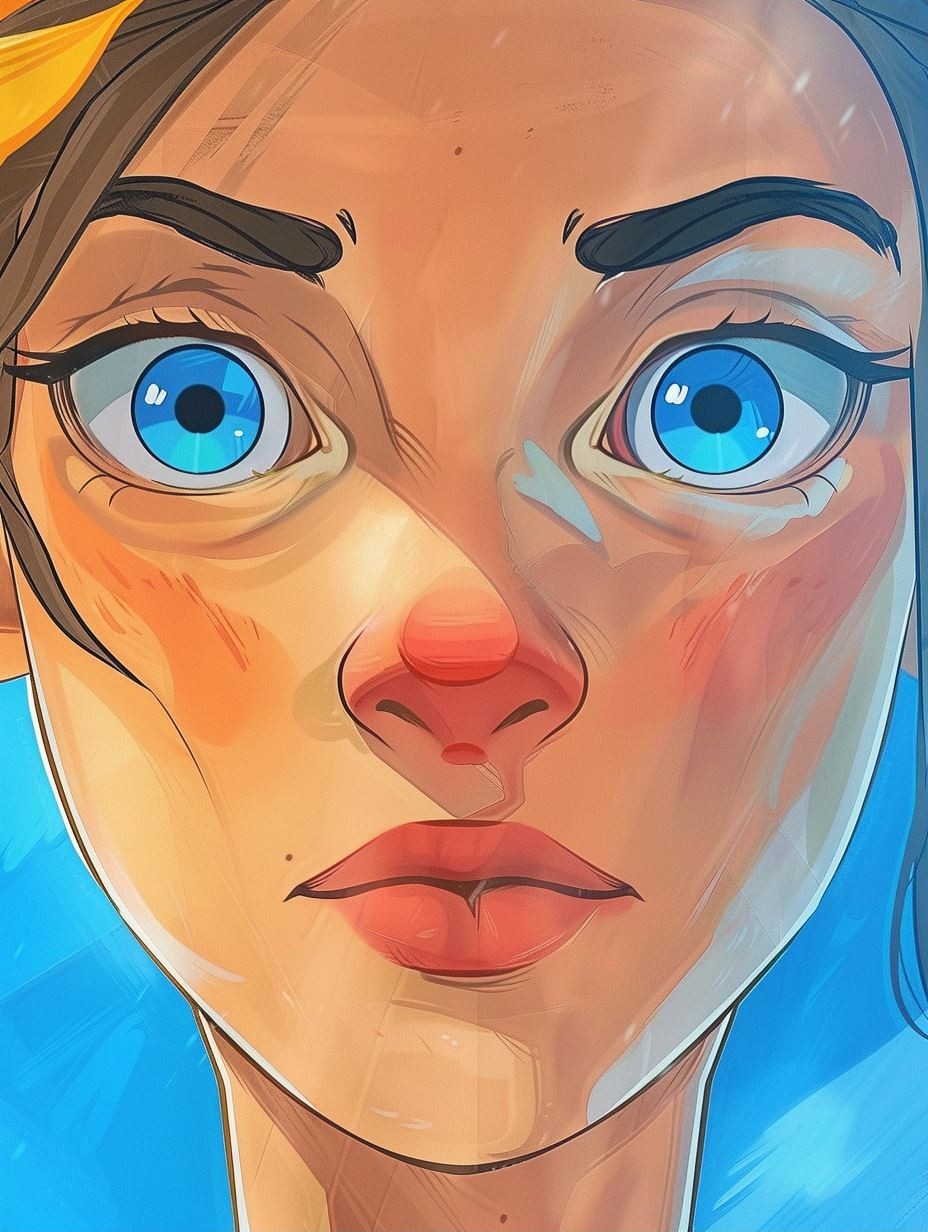 Vibrant Digital Portrait of Wonder