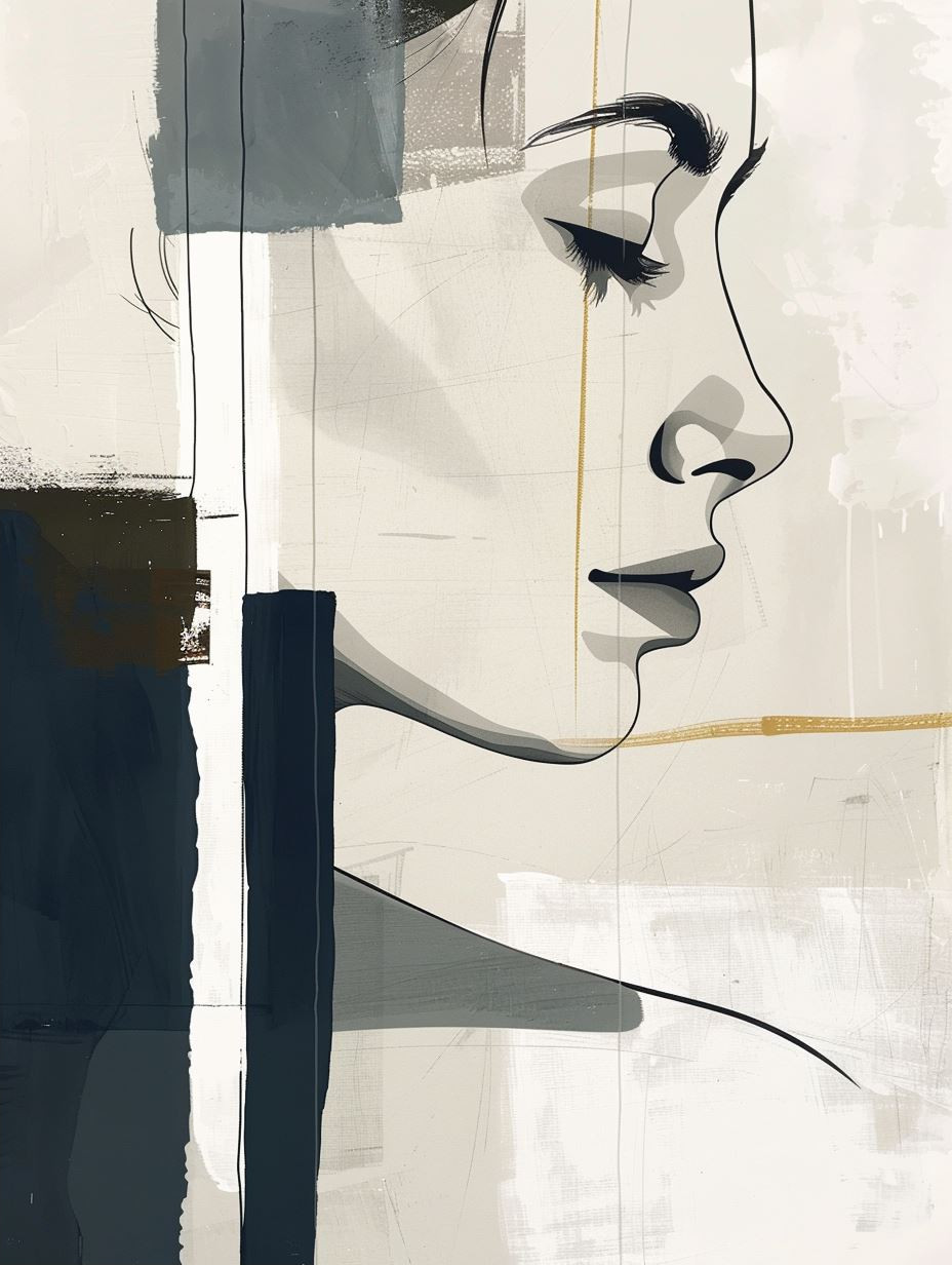 Minimalist Geometric Female Portraits - Image 2