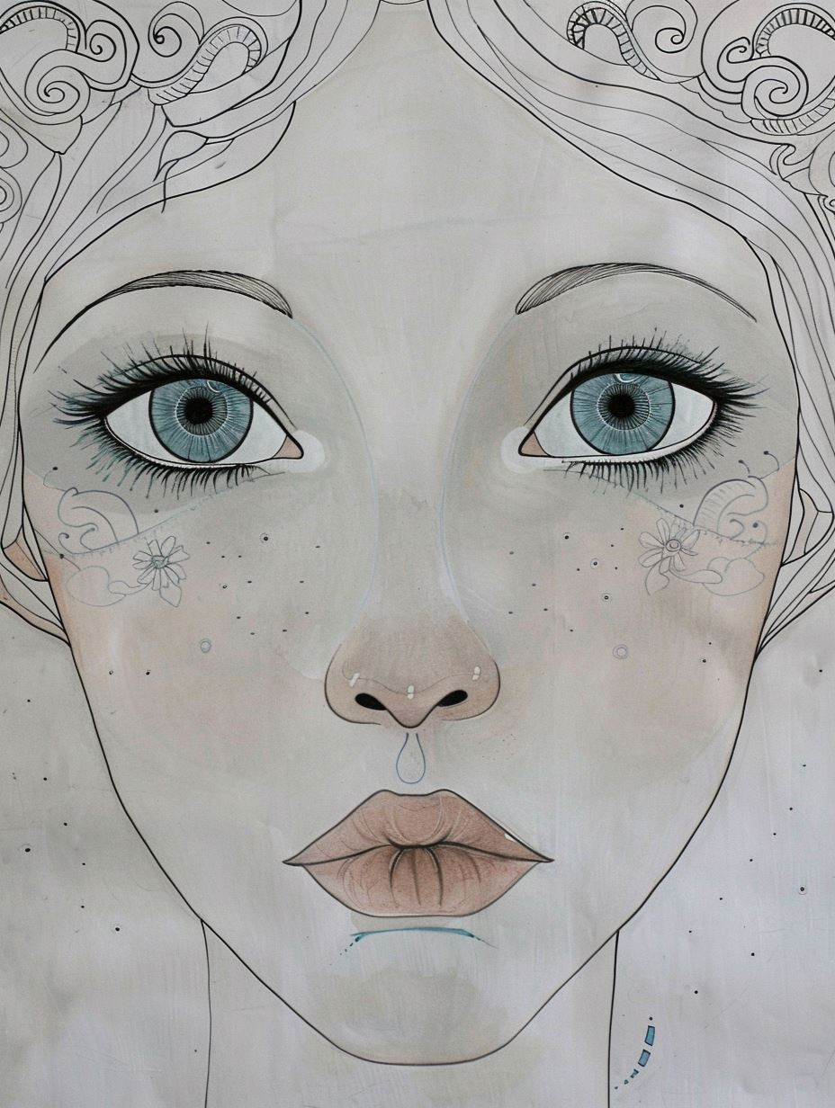 Ethereal Visions: A Study of Blue Eyes - Image 3
