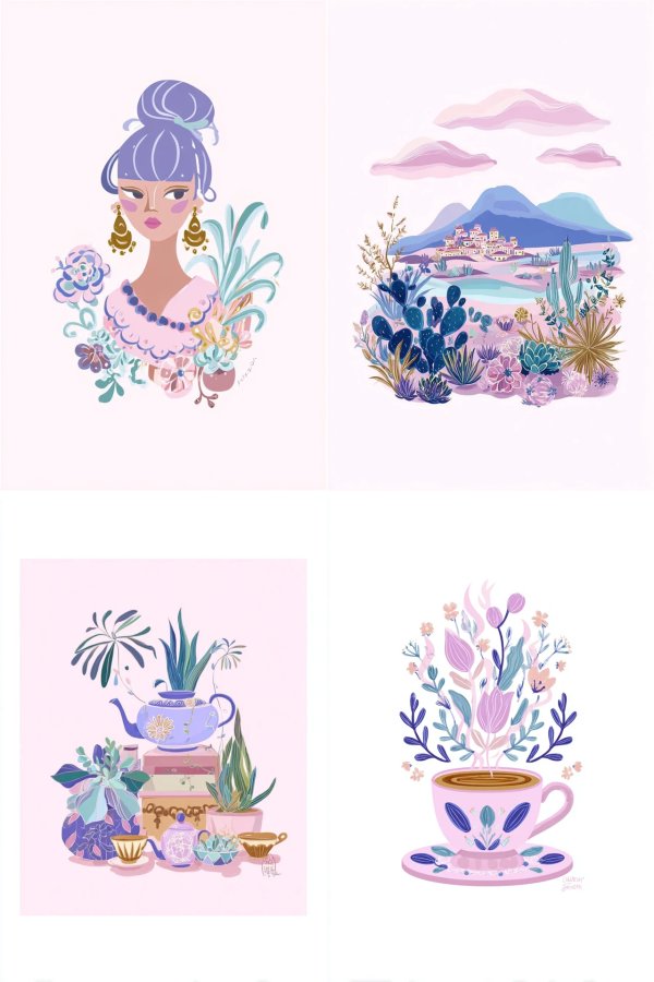 Pastel Dreams Botanical Art Collection