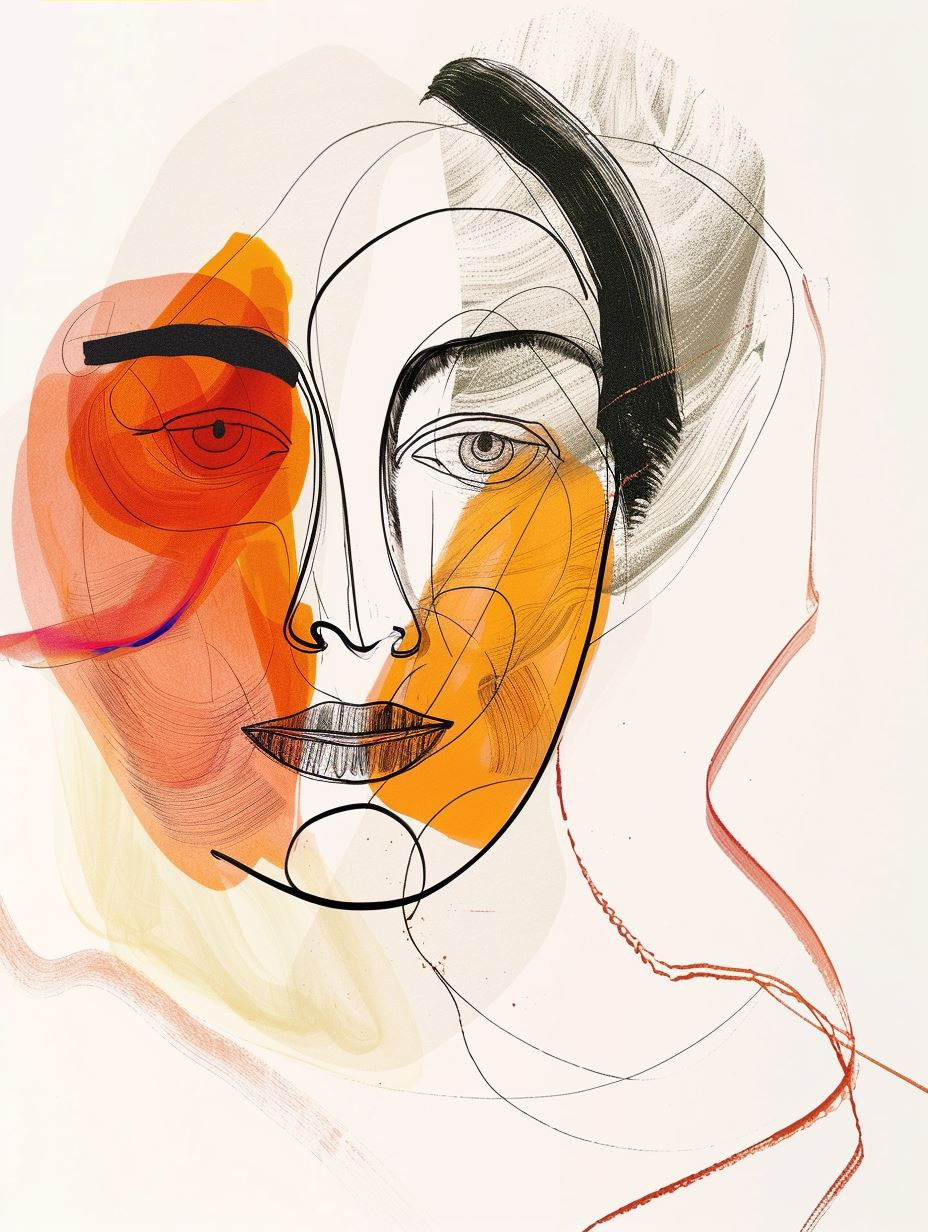 Abstract Faces in Vibrant Color - Image 3