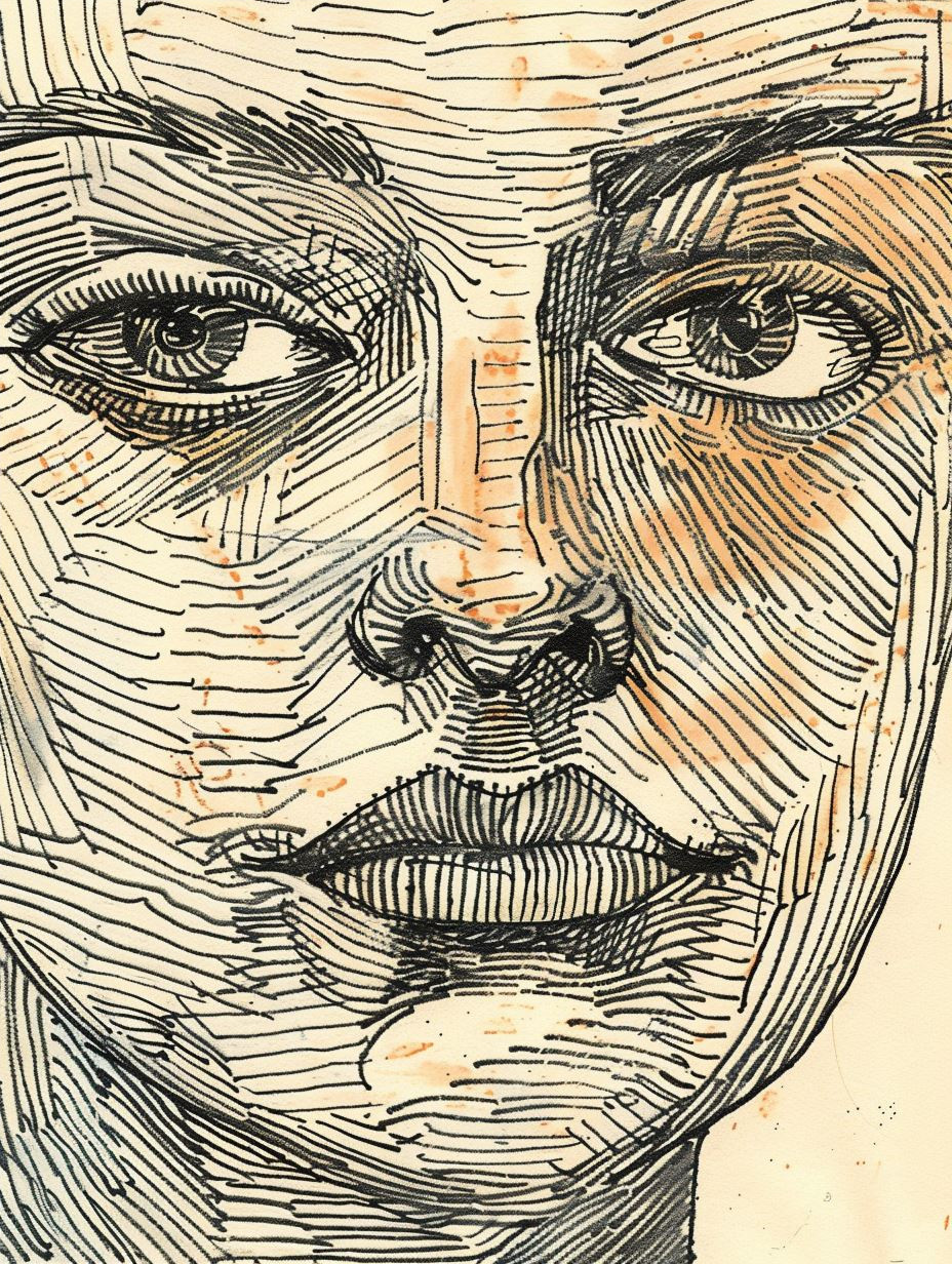 Intricate Ink Portrait Studies - Image 4