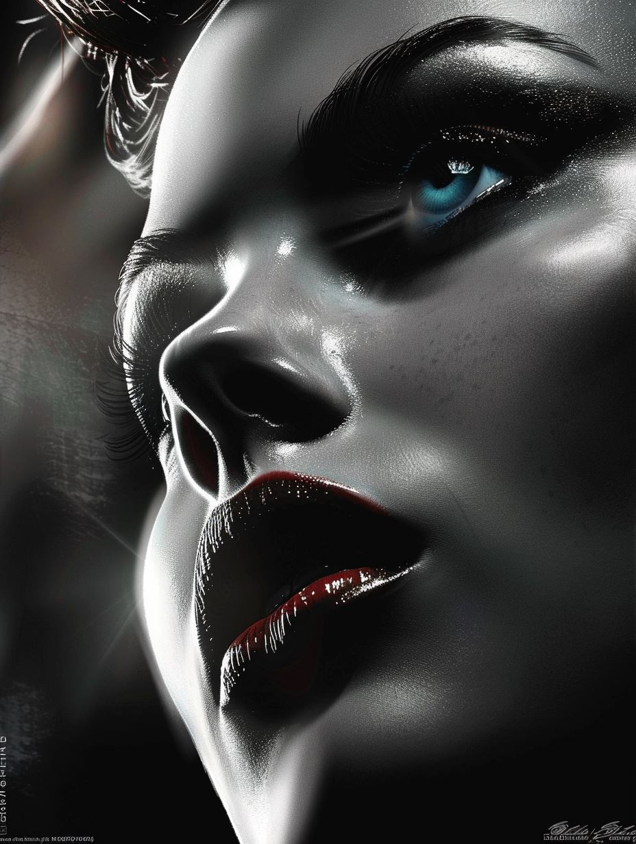 Noir Elegance: A Study in Shadow - Image 1