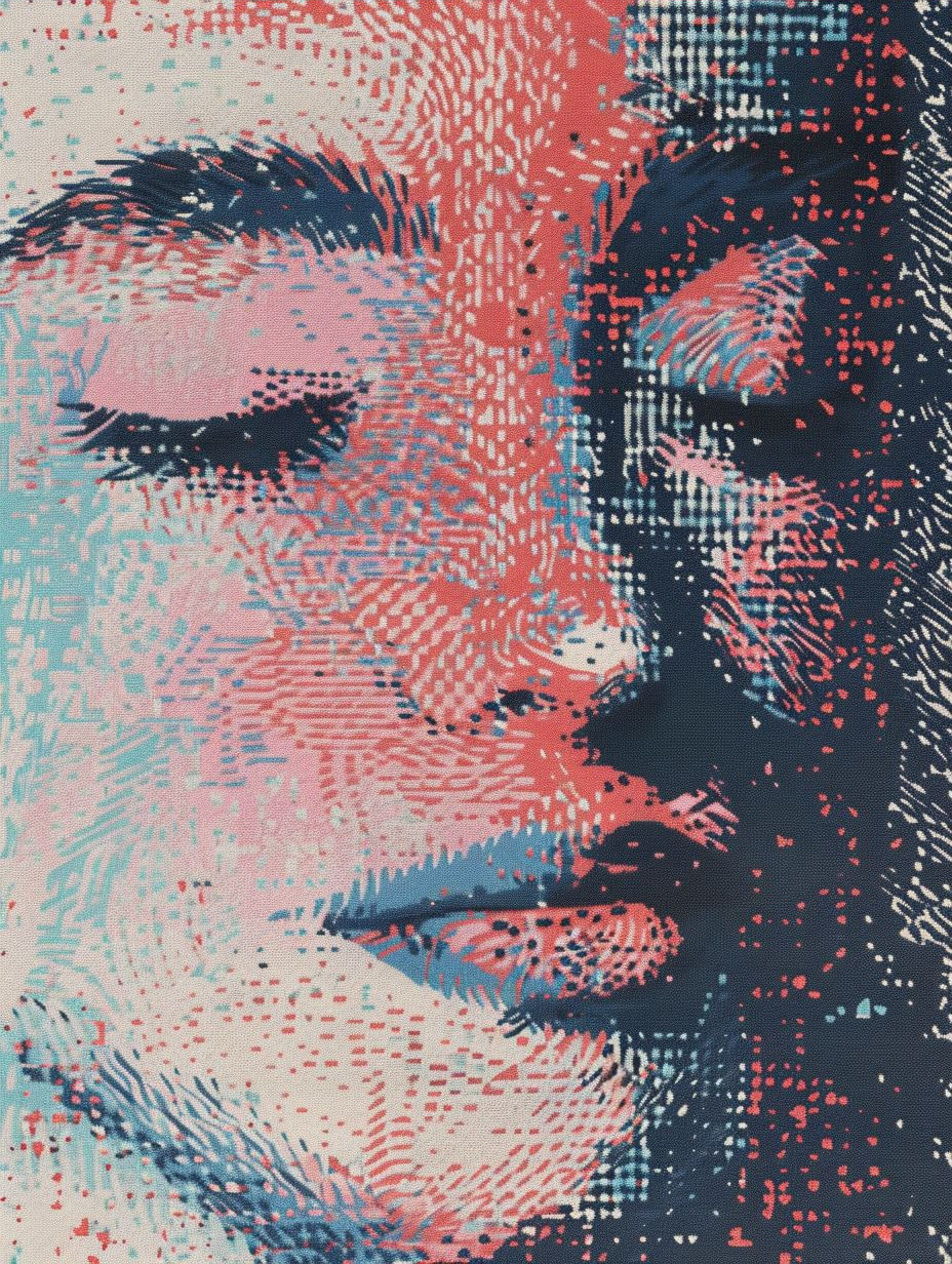 Neon Stipple Portrait - Image 3