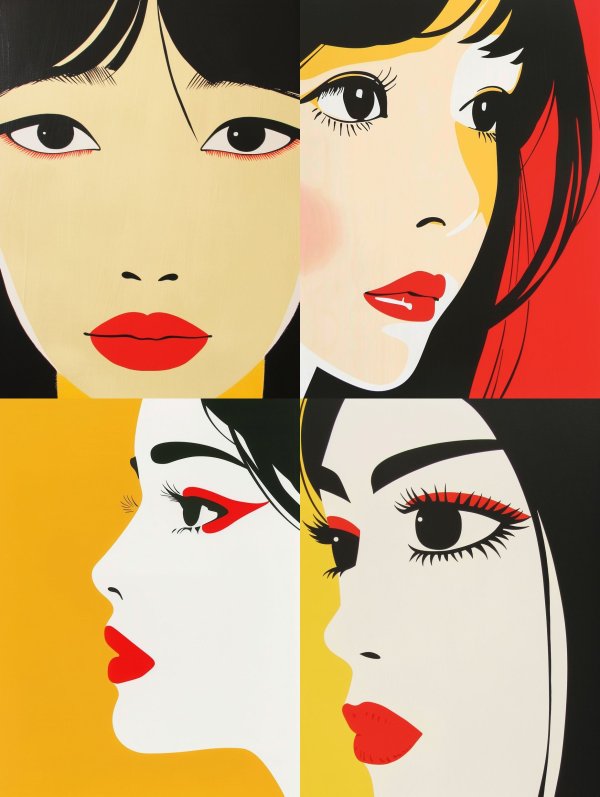Minimalist Modern Asian Portrait