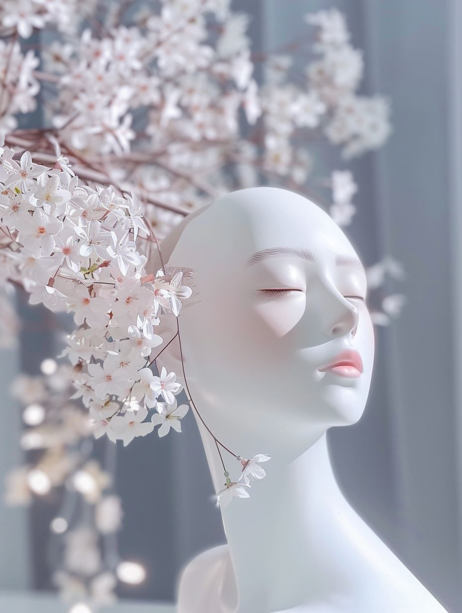 Ethereal White Sculptural Portraits - Image 2