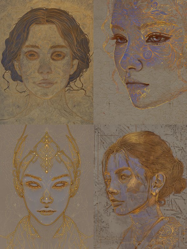 Ethereal Golden Portrait Studies