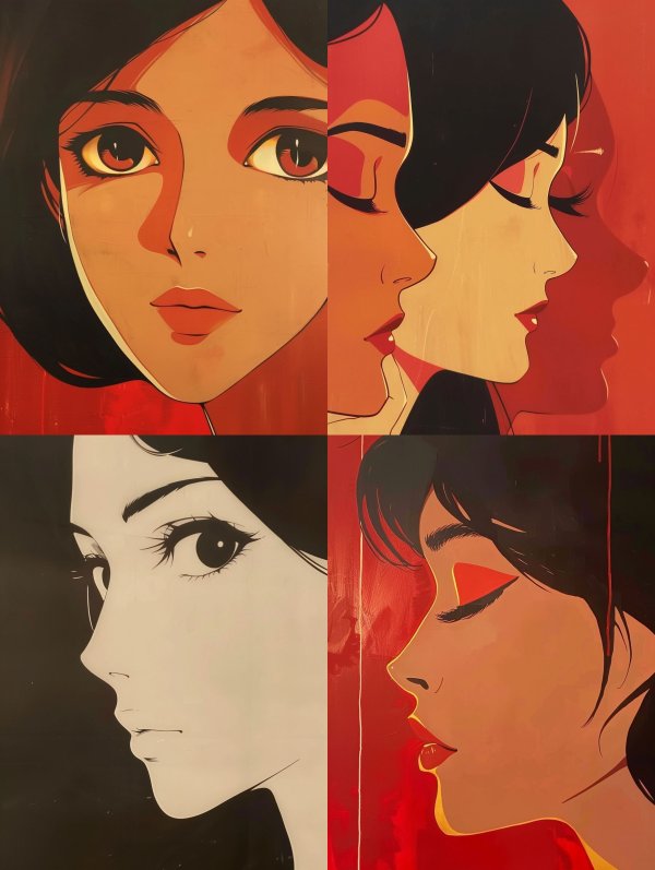 Crimson Visions: A Study in Anime Style