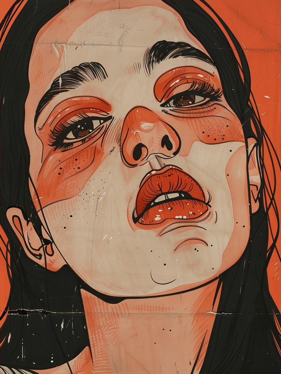 Modern Ink and Wash Portraits - Image 4