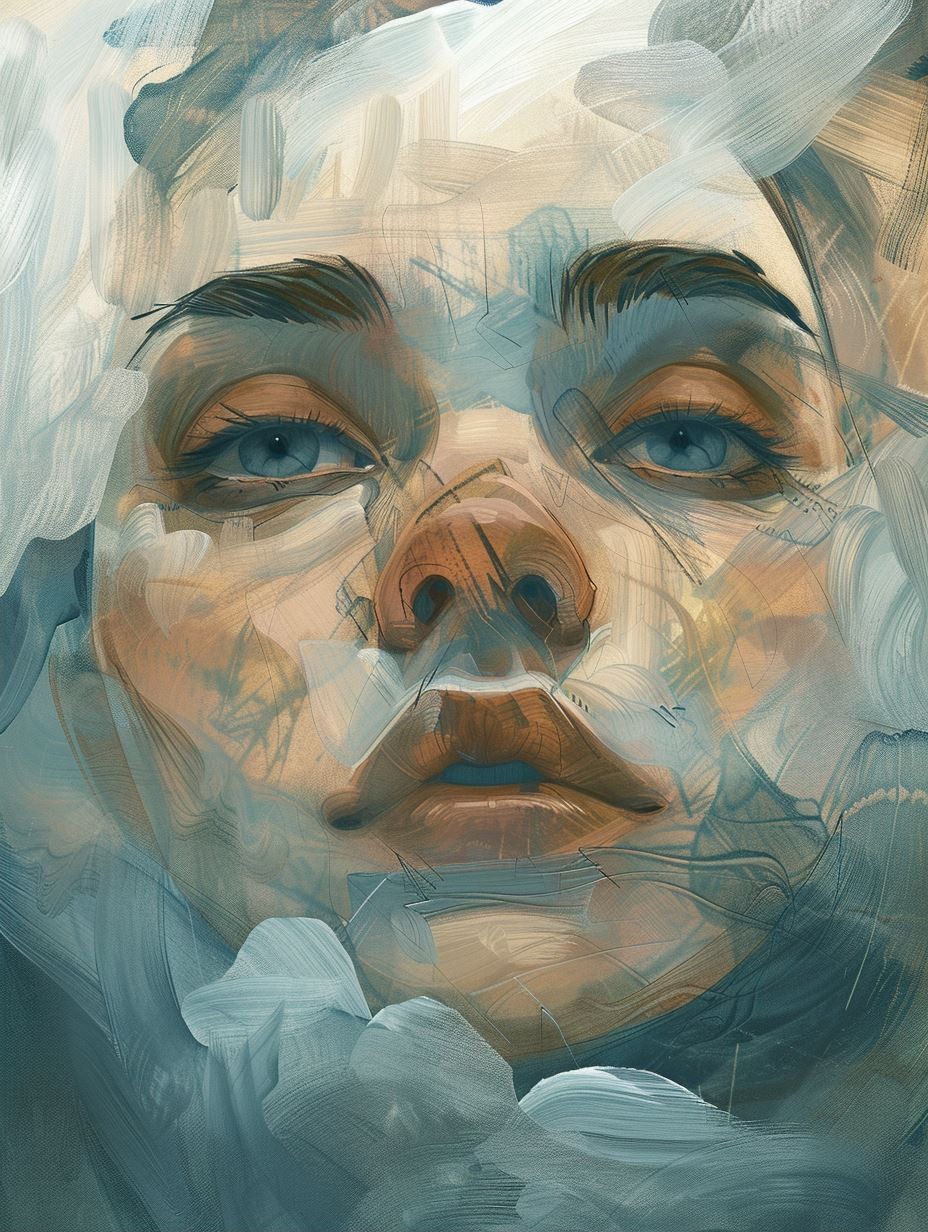 Ethereal Bloom Digital Portrait - Image 2