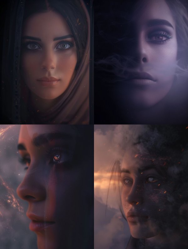 Ethereal Shadows of Feminine Grace