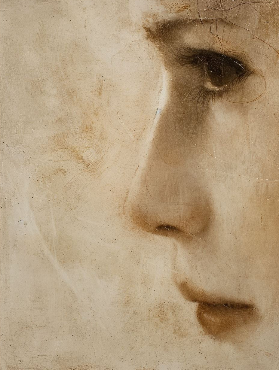 Ethereal Sepia Portrait Fragments - Image 4