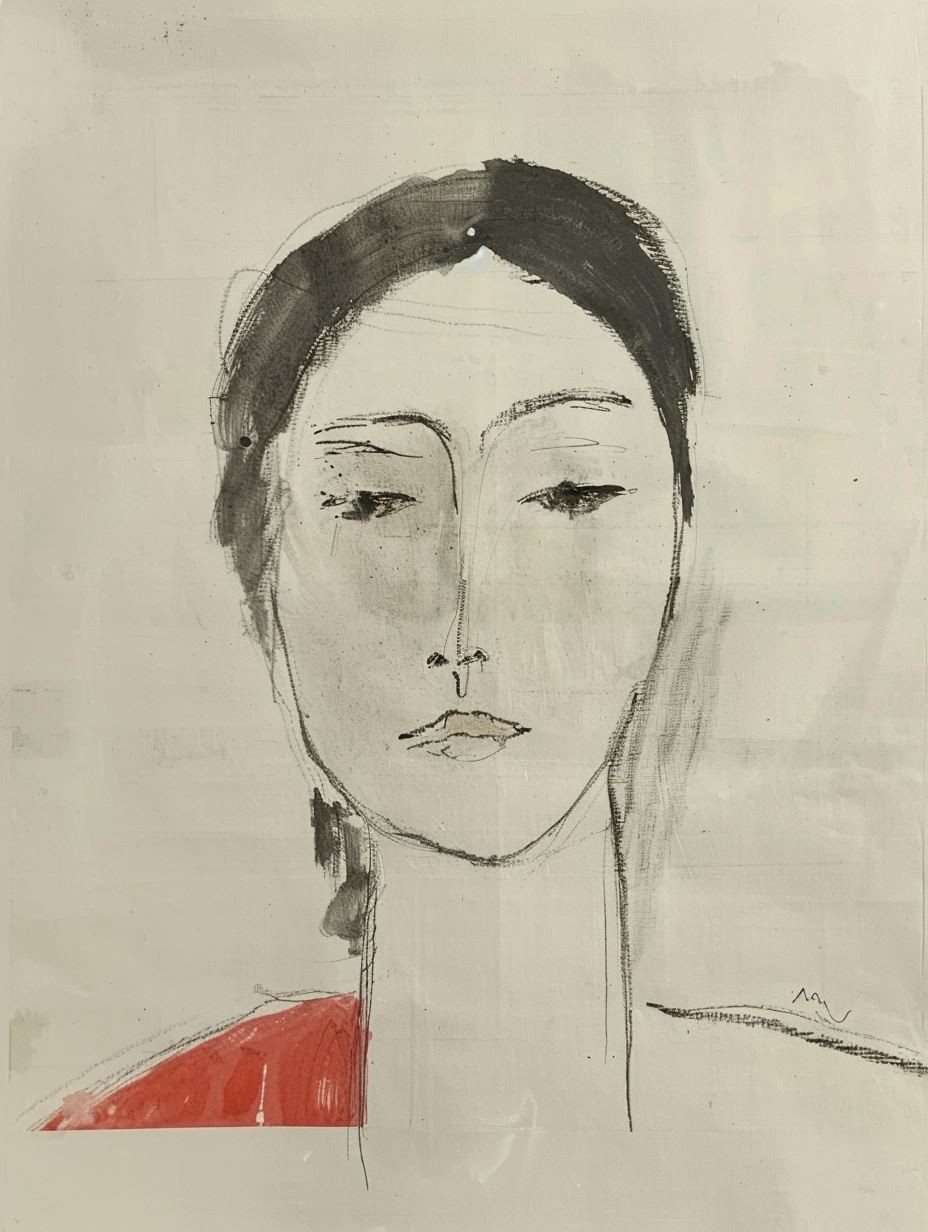 Minimalist Charcoal Portrait Sketches - Image 4
