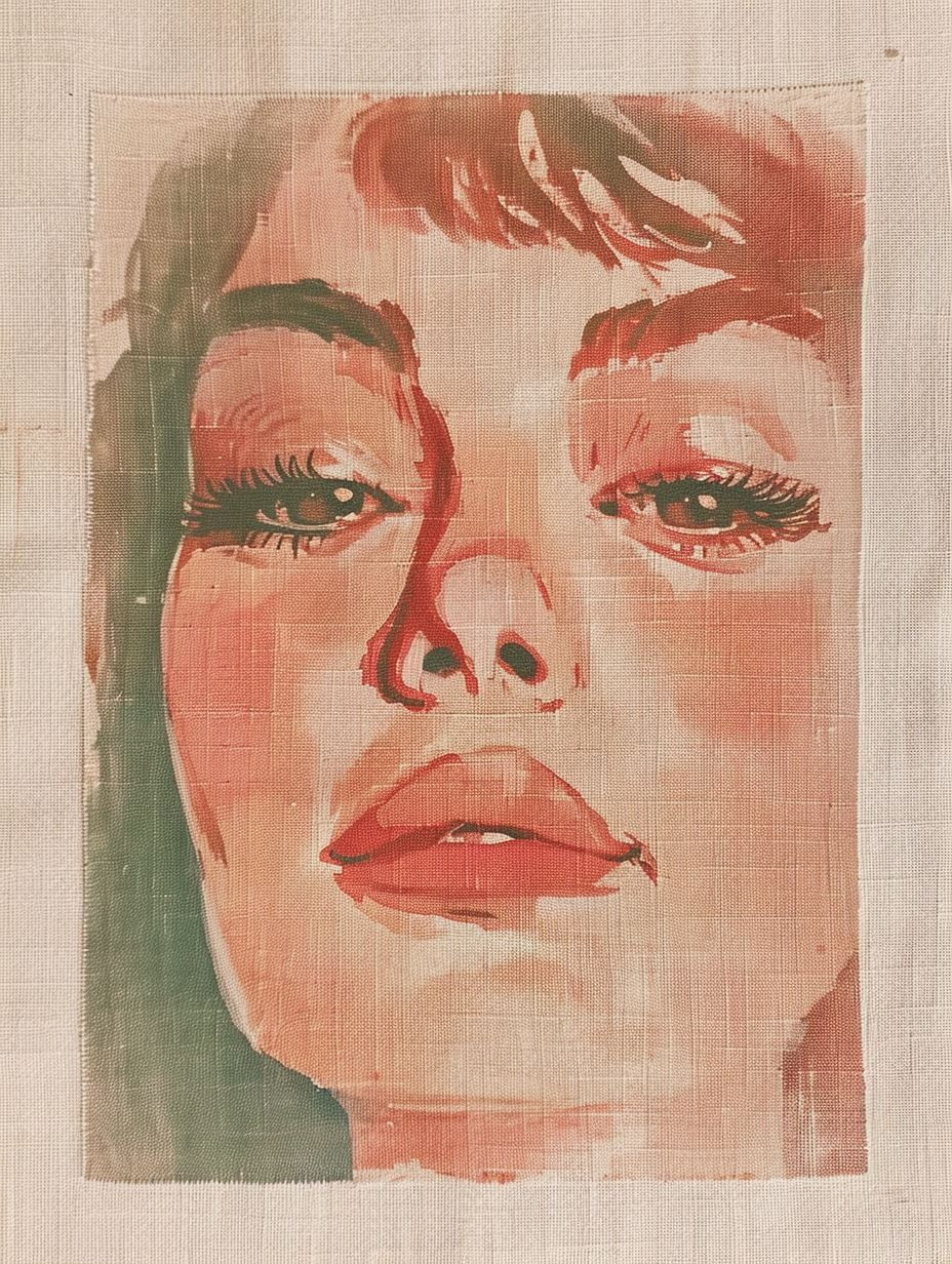 Ethereal Peach Canvas Portrait - Image 2