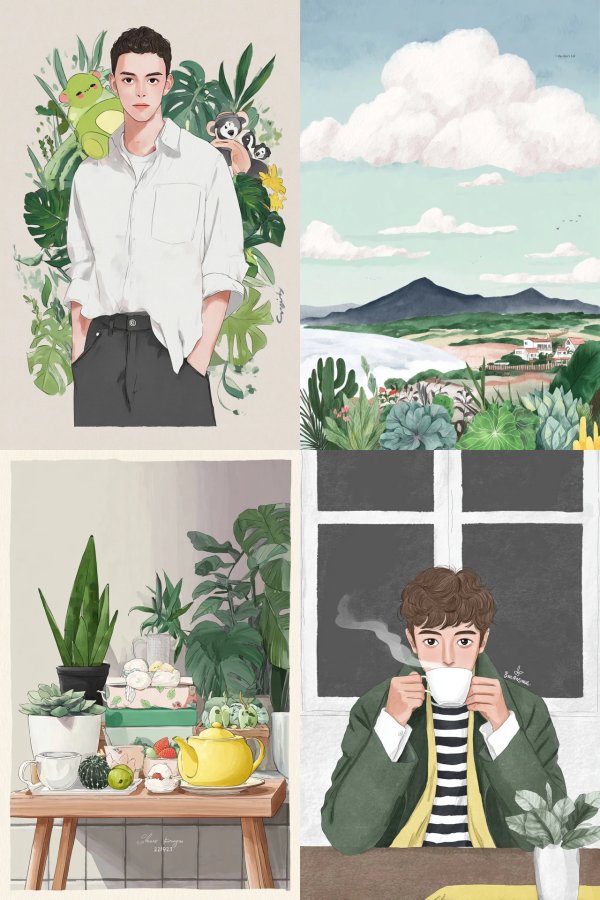 Serene Moments in Digital Art