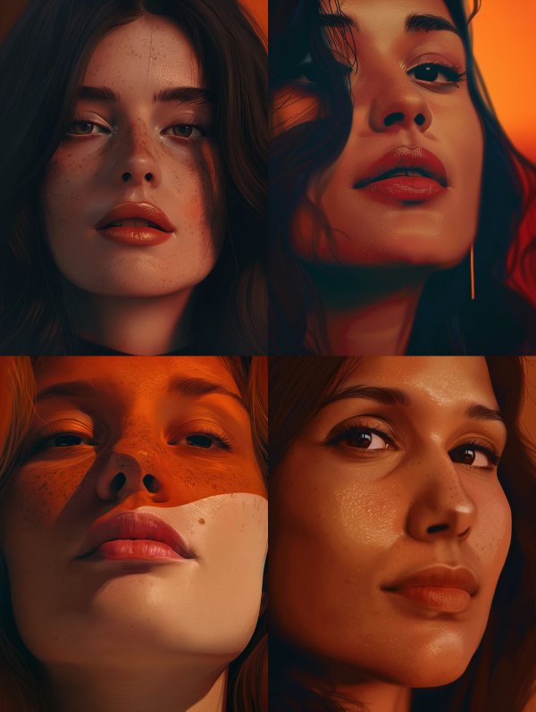 Golden Hour Glow: Four Diverse Portraits