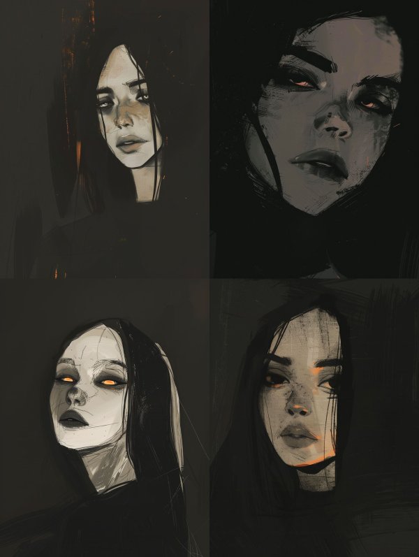 Melancholy Shadows Portrait Study