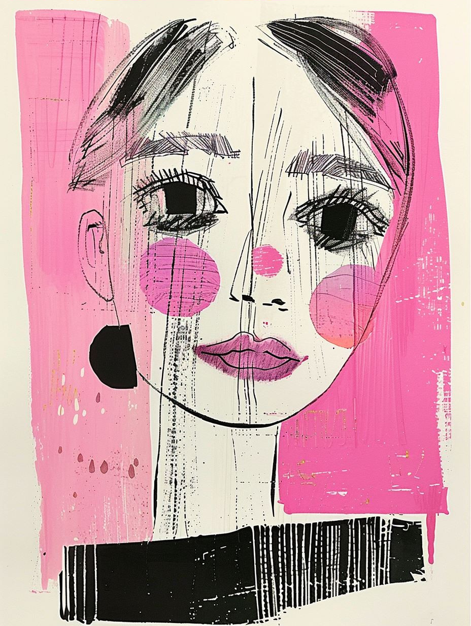 Neon Visions: A Study in Pink Portraits - Image 3