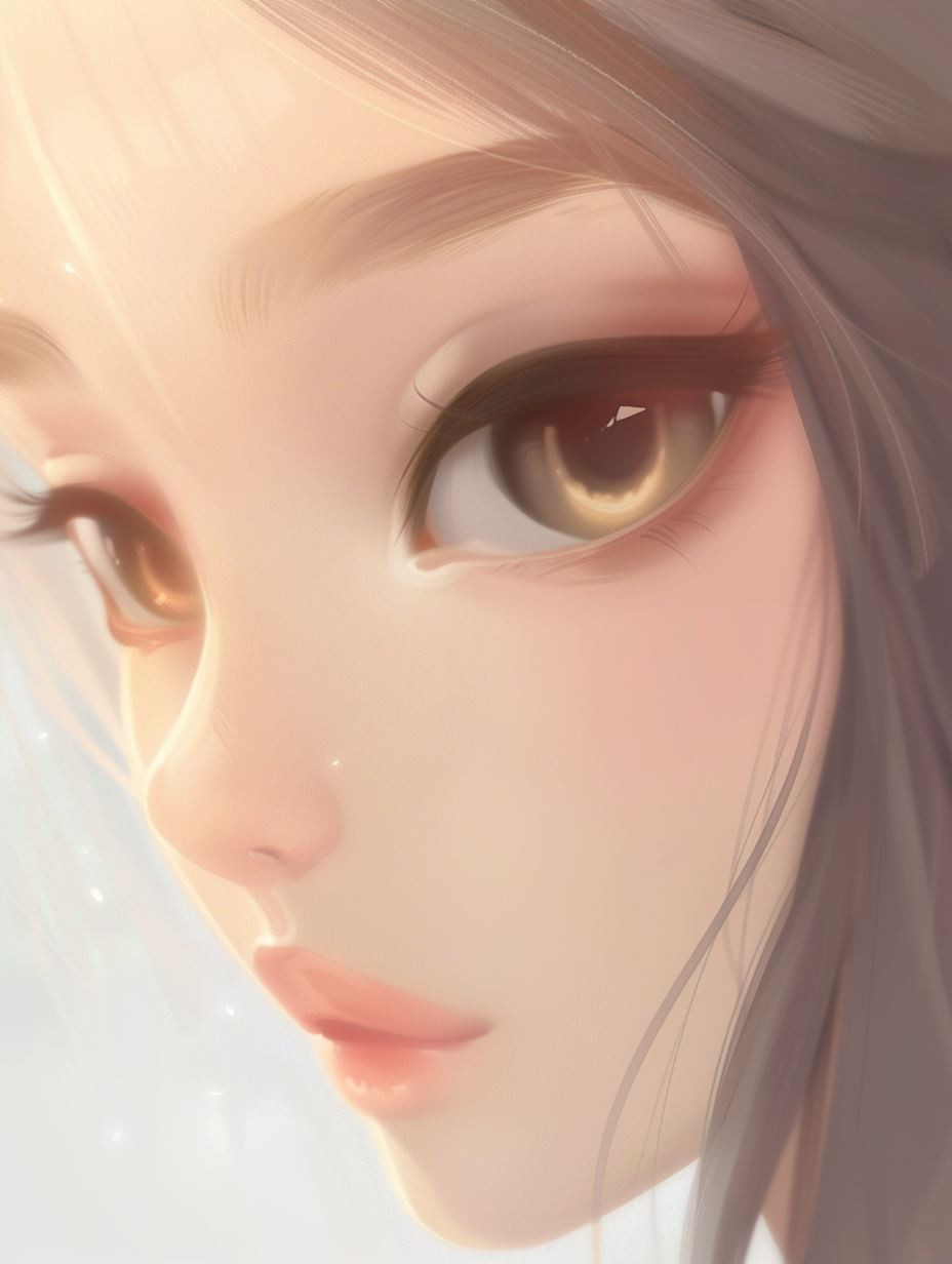 Ethereal Digital Portraits of Serene Anime Girls - Image 1