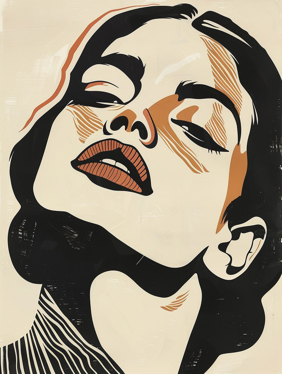 Bold Contrast Modern Portrait Art - Image 4