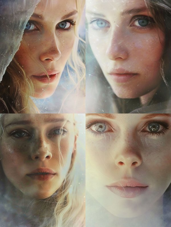 Ethereal Gaze of Frozen Beauty