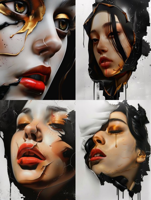 Gilded Fragments of Porcelain Beauty