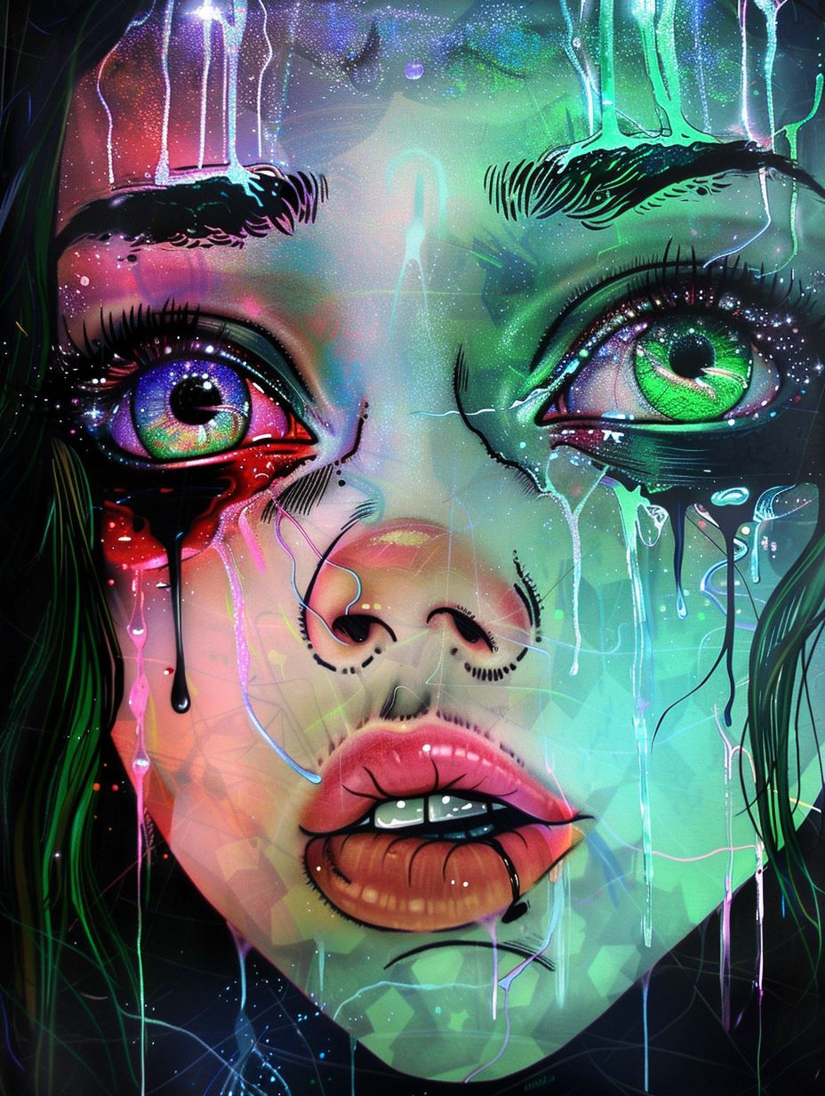 Surreal Neon Melting Portraits - Image 3