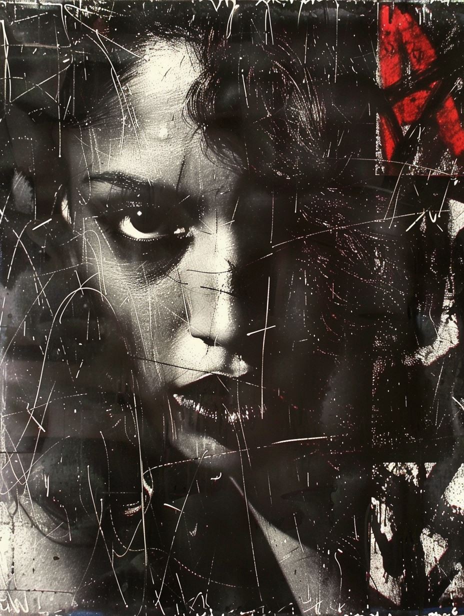 Dark Gothic Glitch Portrait - Image 4