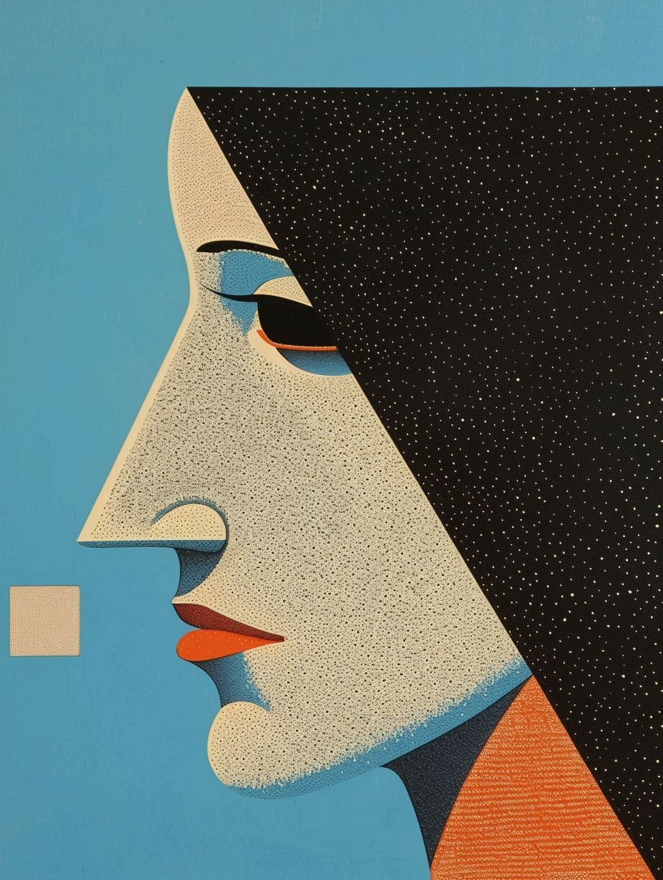 Fragmented Azure Portrait Study - Image 4