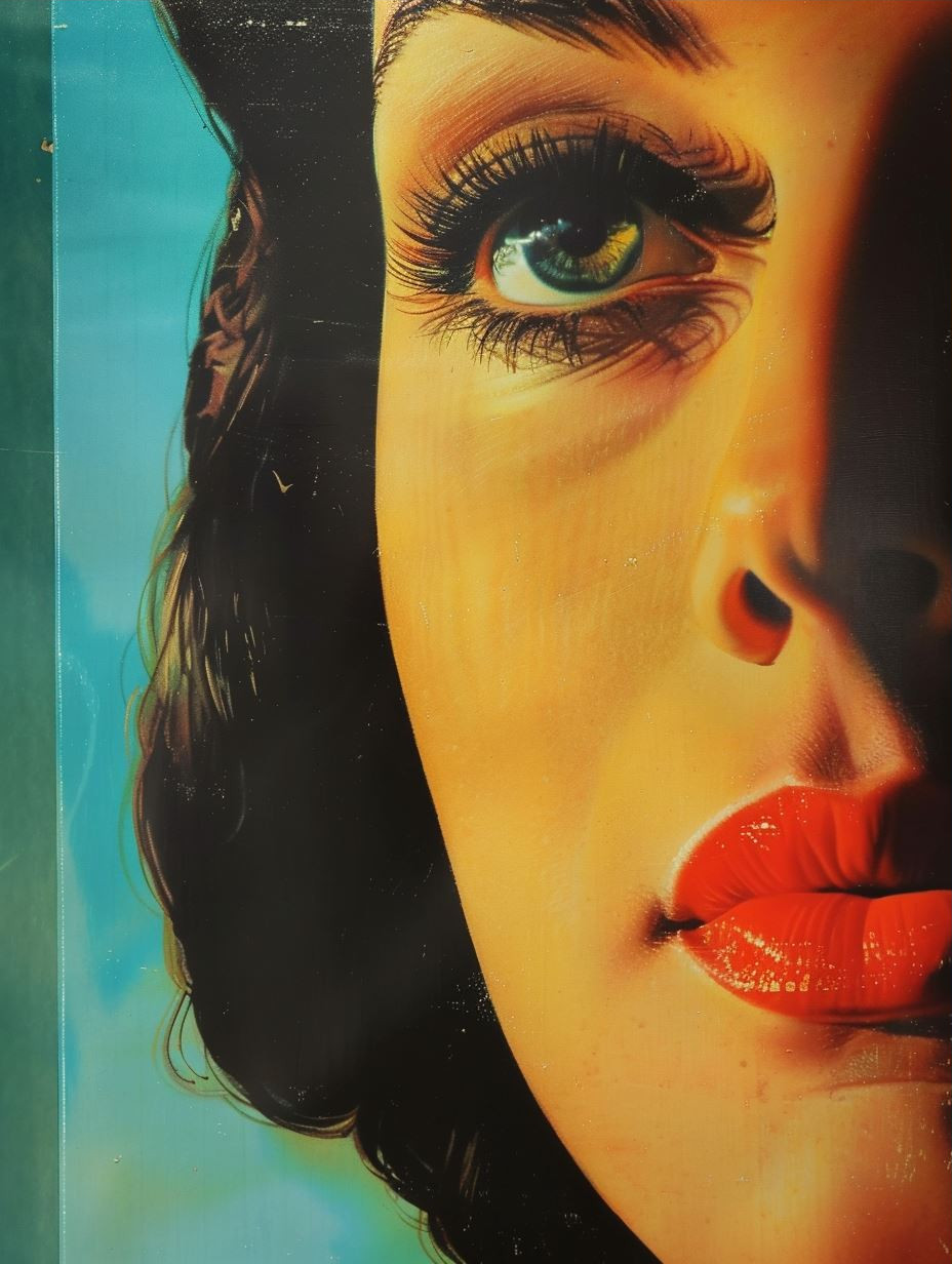 Crimson Lips in Golden Shadow - Image 3
