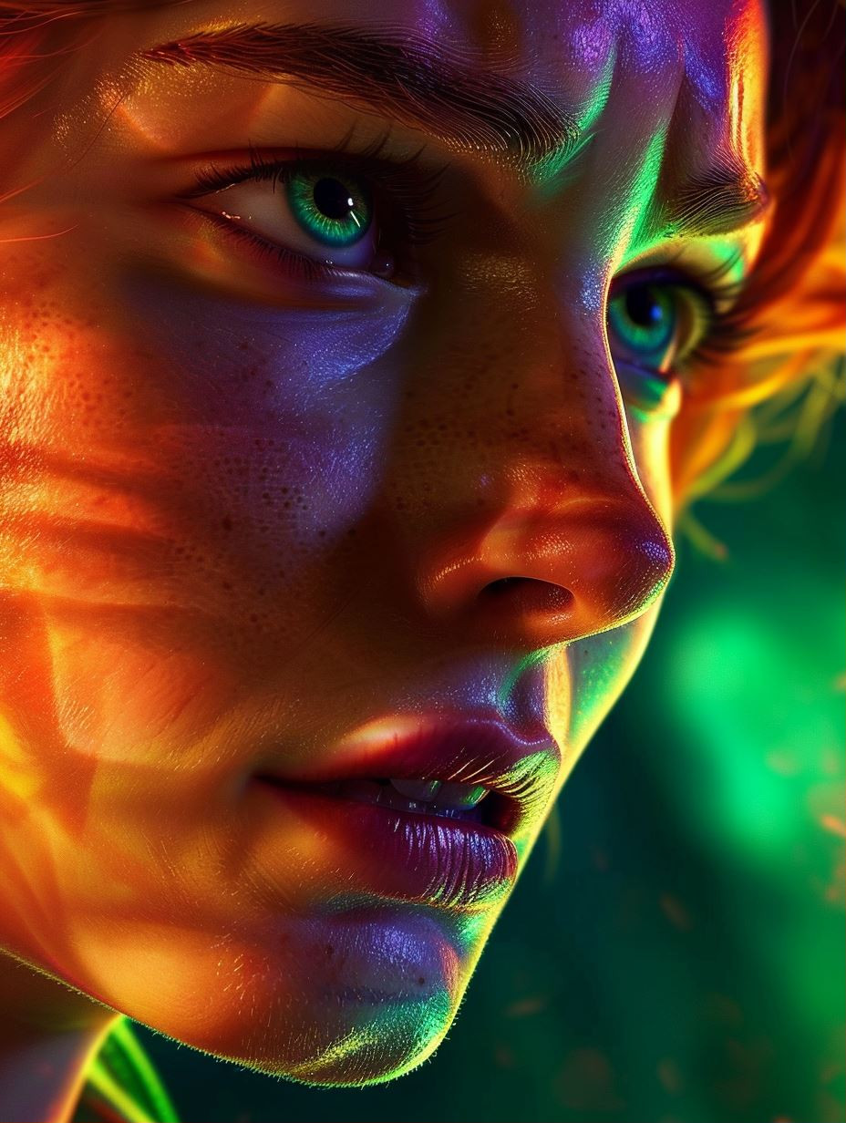 Neon Glow Cinematic Portraits