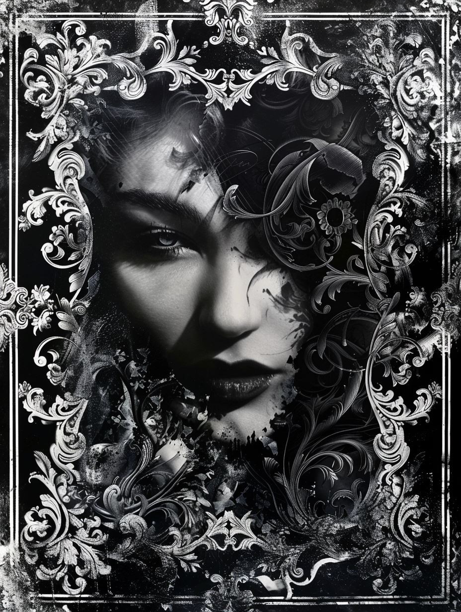 Ethereal Shadows of Floral Noir - Image 3