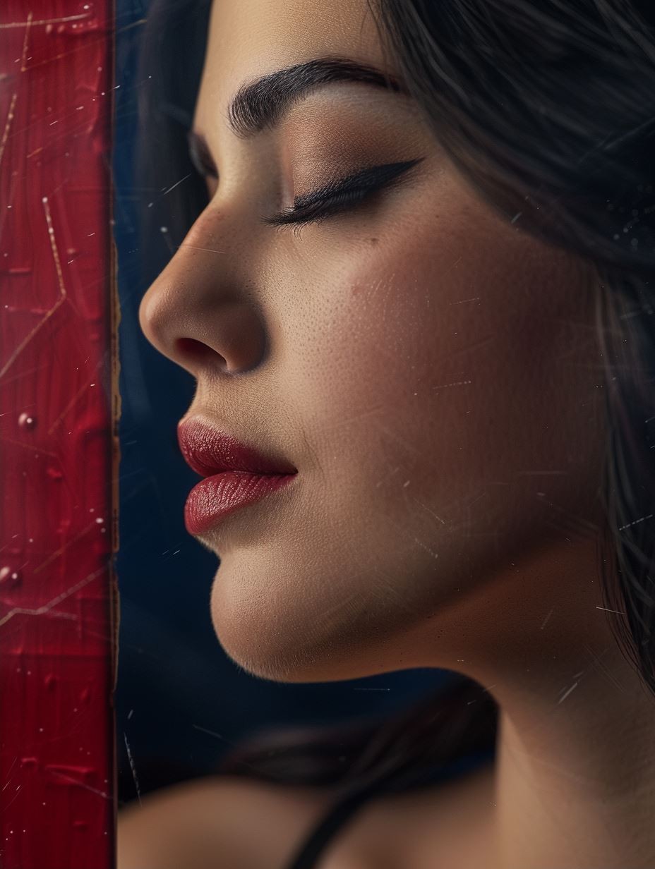 Crimson Lips and Golden Gaze - Image 2
