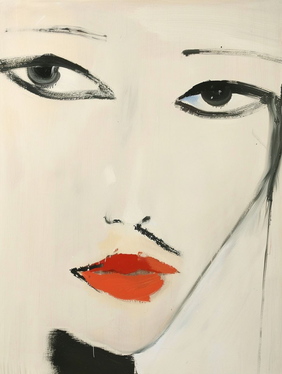 Fragmented Gaze in Pale Tones - Image 2
