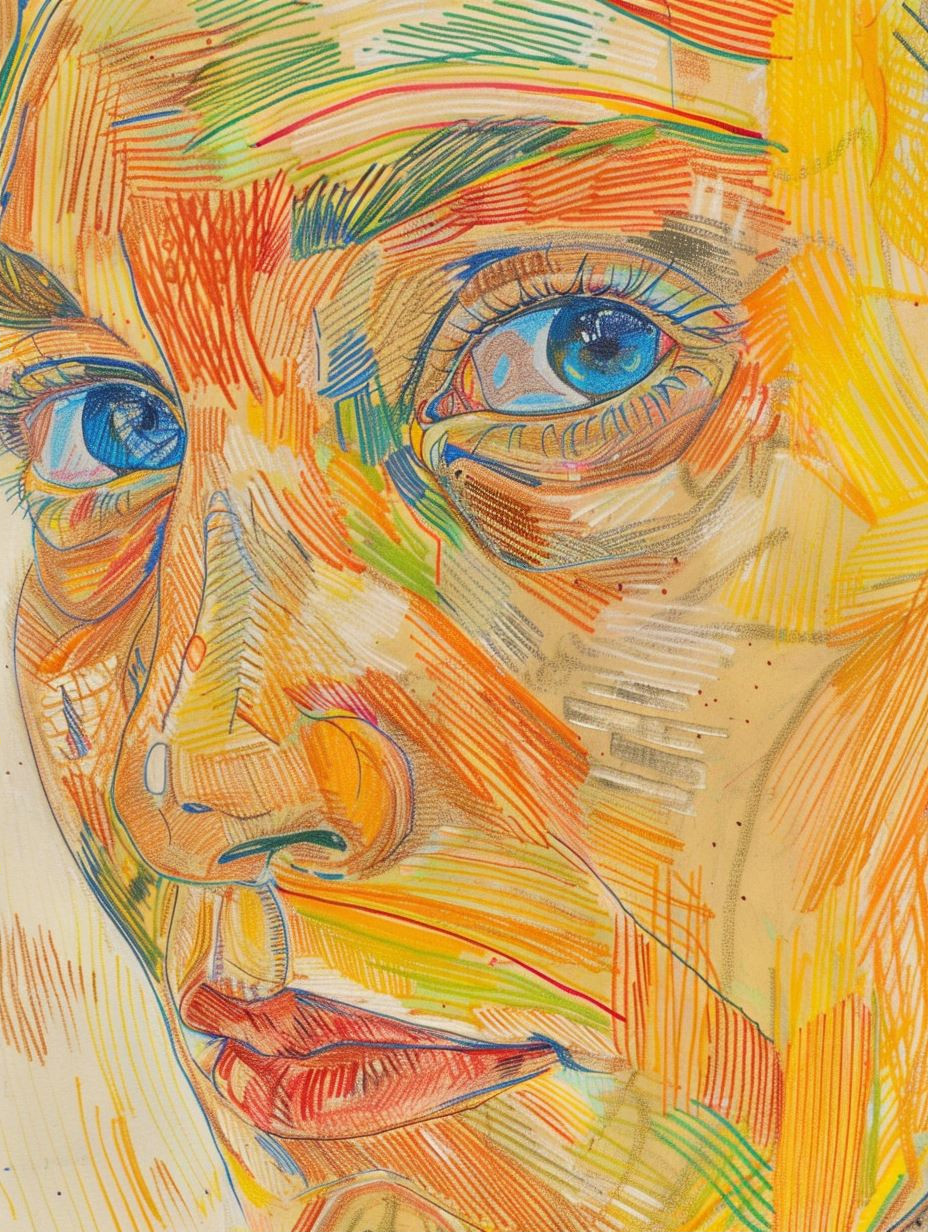 Fragmented Gaze in Vivid Hue - Image 2