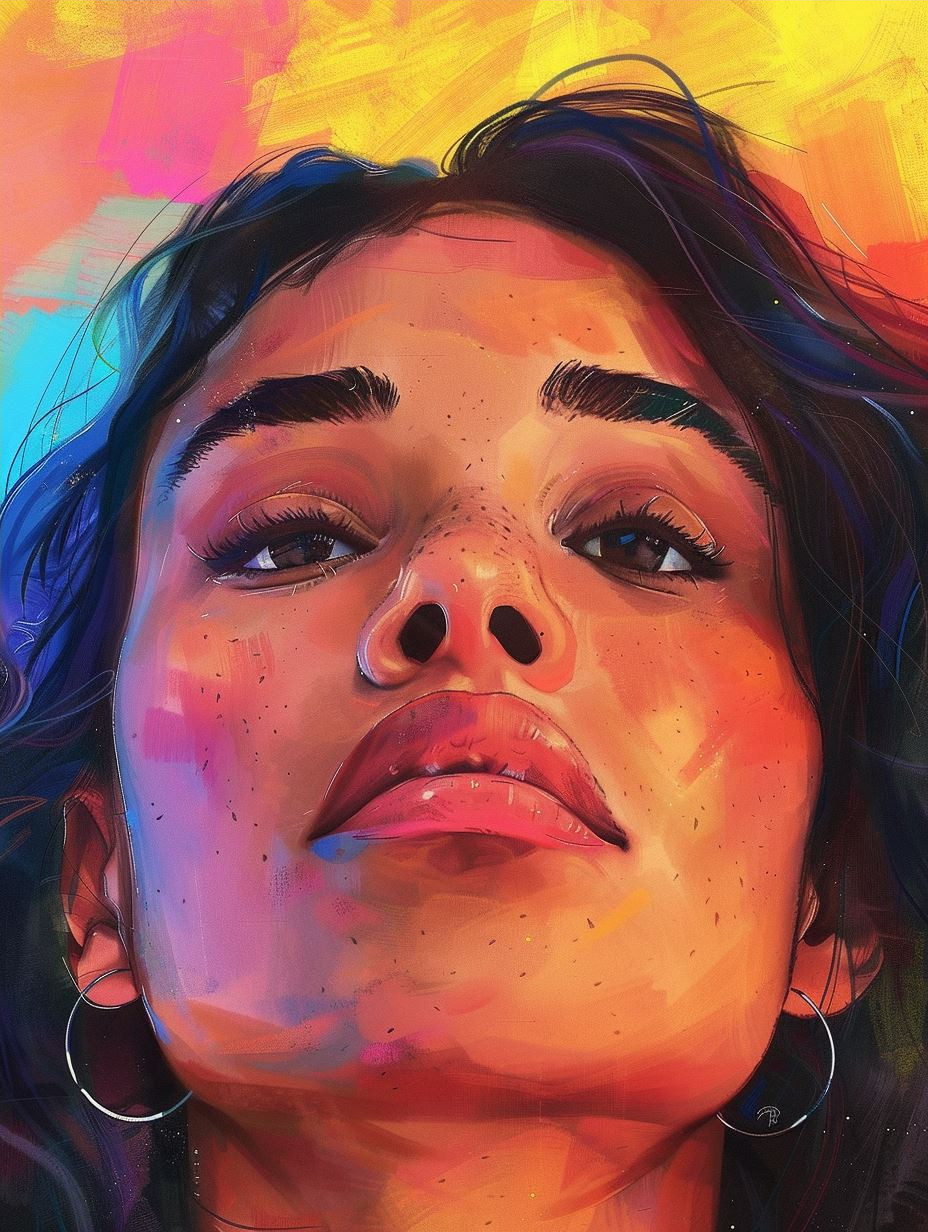 Vibrant Neon Portrait - Image 4